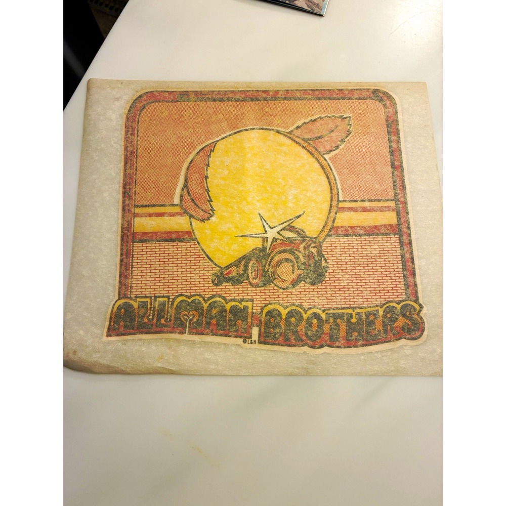 1970s deadstock Allman Brothers Band "Eat a Peach" iron-on transfer